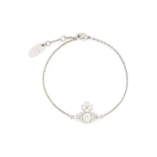 Vivienne Westwood Brass Crystal Bracelets Women's Silver Вивьен Вествуд Латунь Кристалл Браслеты Женские Серебристый