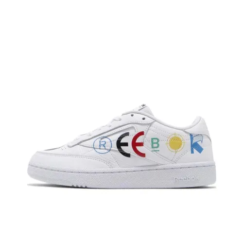Reebok Club C Classic X Black Eye Patch 85 Low-Top Скейтборд Кроссовки Unisex Белый