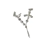 Чёрный/Семицветный градиентный кристальный цепочек