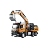 Большая экскаваторная машина из сплава + 6 инженерных транспортных средств из сплава + 28 дорожных знаков + карта