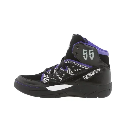 Adidas Mutombo Шокабойеры Slip-Resistant High Топ Баскетбольные Кроссовки Мужские Черные Фиолетовые