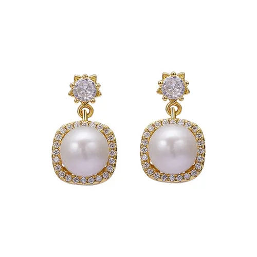 NATURALLYJOJO 925 стерлинговое серебро булавка с серьгами цирконий женский золото