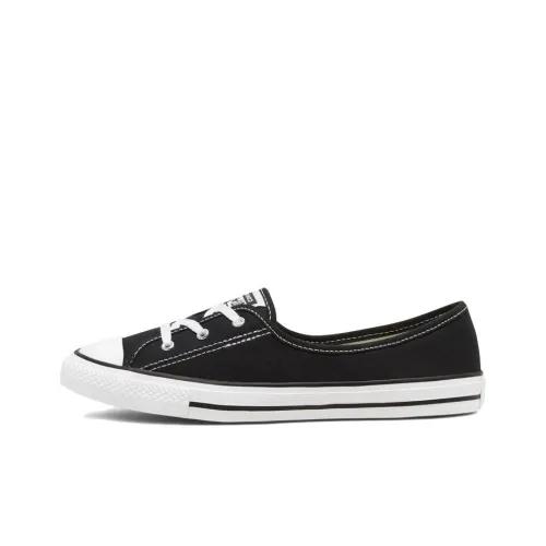 Converse Chuck Taylor All Star Ballet Lace Slip Low Top Canvas Shoes Women's Black