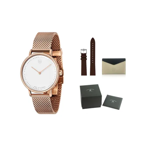 DUFA GROPIUS 2H Collection Кварцевый механизм Женские часы Белый циферблат Нержавеющая сталь Корпус часов Нержавеющая сталь Ремешок