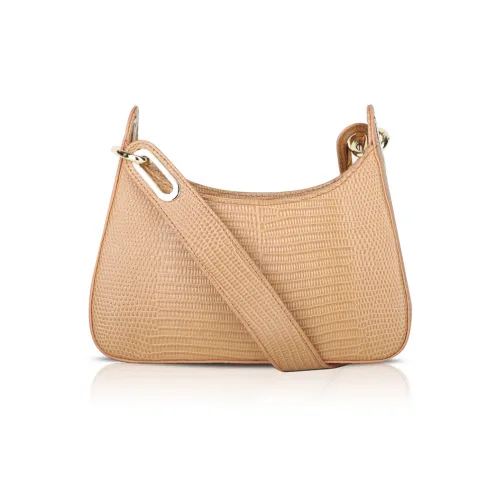 Unitude Сумка через плечо из коровьей кожи женский узор ящерицы пыльно-розовый