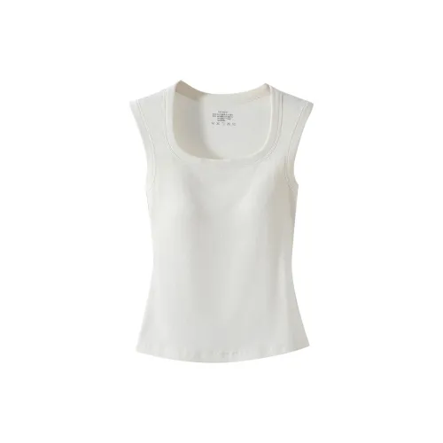 Akasugu Топ на бретелях Женский Айвори Белый