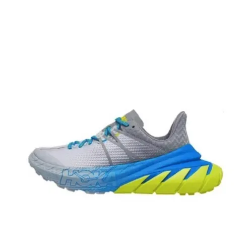 HOKA ONE ONE Tennine Нескользящий Легкий Низкий Топ Беговые кроссовки Мужские Серый Синий