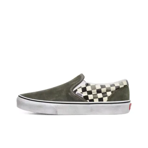 VANS Slip On Series Washed Classic Low Top Скейтборд Кроссовки Unisex Green