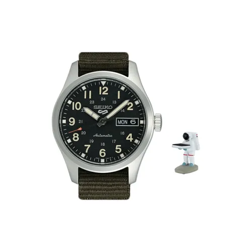 SEIKO Автоматический Механический Механизм Мужские Часы 36,37мм*18мм*12,52мм Черный