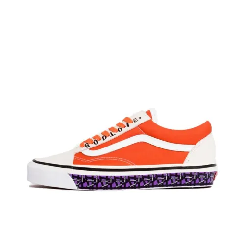 Patta x Vans Old Skool Low Топ Скейтборд Кроссовки Унисекс Оранжевый Белый