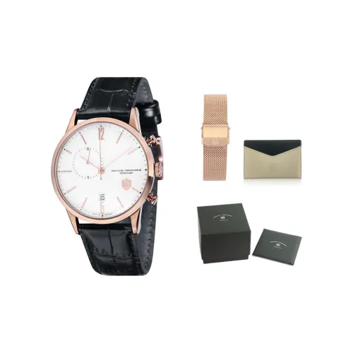 DUFA WEIMAR CHRONO Collection Кварцевый механизм Унисекс Часы 41,5 Белый циферблат Корпус из нержавеющей стали