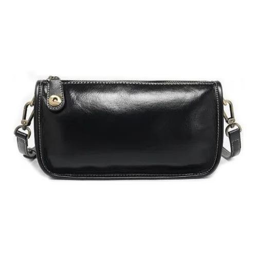 TTaG．baG Первый слой Растительное дубление Коровья кожа Сумка на плечо Женская Черный Экрю Желтый Зеленый Коричневый