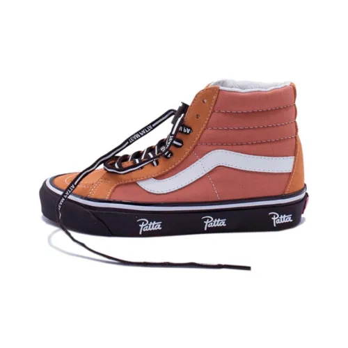 Patta x VANS SK8 High Скейтборд Кроссовки Унисекс Оранжевый