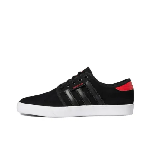 Adidas Originals Seeley Slip-Resistant Low Top Скейтборд Кроссовки Мужские Черный Кармин