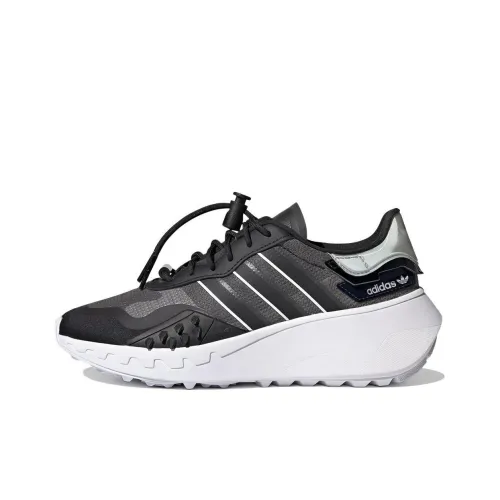 Adidas Originals Choigo Шок Абсорберы Противоскользящие Устойчивые к Износу Низкий Топ Беговые Кроссовки Женские Черный Белый