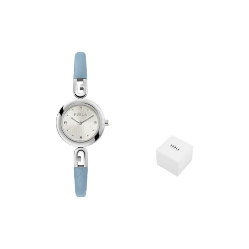 Furla HERITAGE Series Женские часы Кварцевый механизм Естественная кожа Ремешок 28 мм Серебристый циферблат