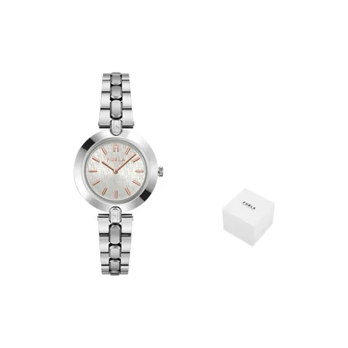 Furla HERITAGE Series Женские часы Кварцевый механизм Ремешок из нержавеющей стали 34 мм Серебристый циферблат