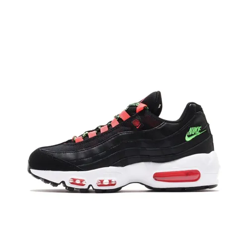 Nike Air Max 95 Low Беговые кроссовки Унисекс Черный Зеленый Красный