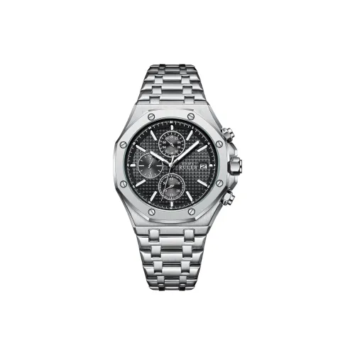 Respect The Time Кварцевый механизм Металлический ремешок Мужские часы Серебристый циферблат