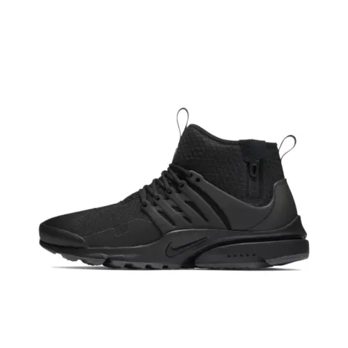 Nike Air Presto MID Utility Амортизация и Дышащий MID Топ Повседневная обувь Женская Черная