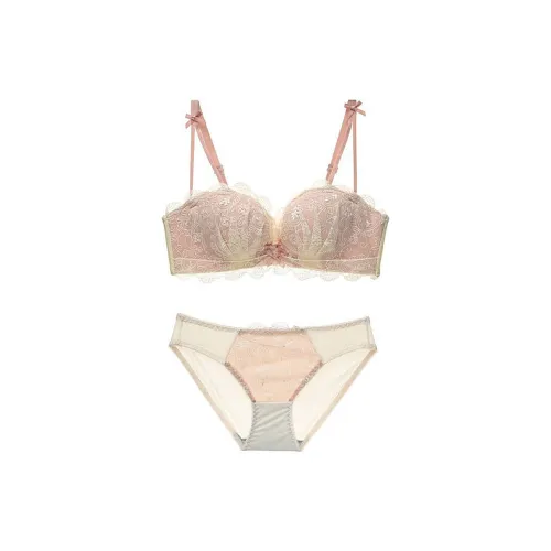 Flowers in water Комплект нижнего белья Женское Кремовый Розовый