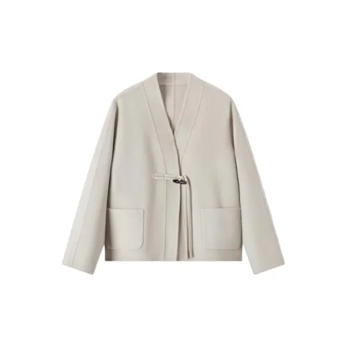 EICHITOO Овсяное Женское Пальто