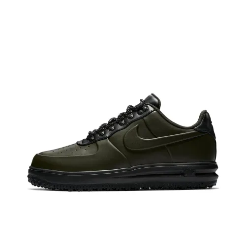 nike Lunar Force 1 Duckboot Low Sequoia Нескользящий Легкий Низкий Топ Скейтбординг Мужской Черный Warrior