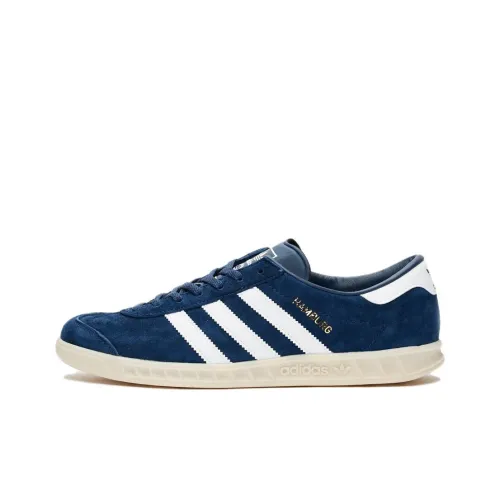 Adidas Originals Hamburg Slip-resistant Low Top Скейтборд Кроссовки Унисекс Темно-синий Белый