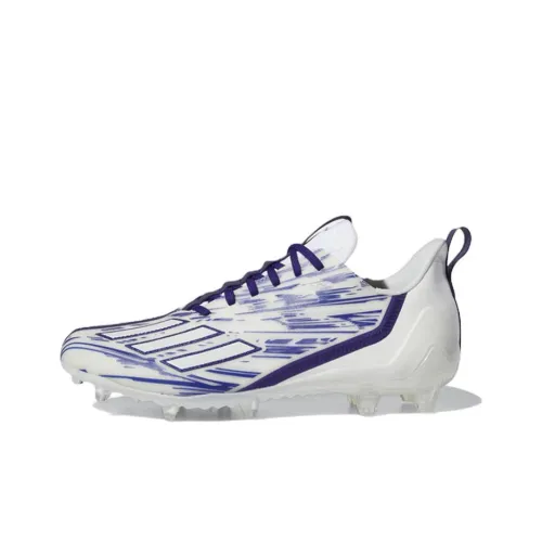Adidas Adizero Cleats Slip-Resistant Abrasion-Resistant Беговые кроссовки Белый Фиолетовый