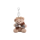 Коричневый бант, жемчужный, медвежонок