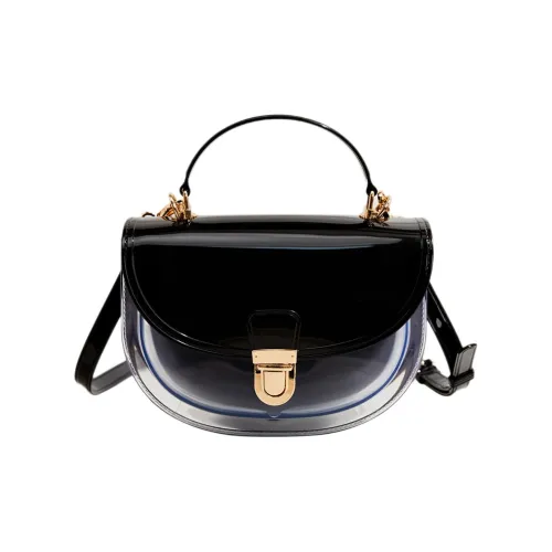 JANE KLAIN PVC Цепь Через плечо Одно плечо Сумка Мини Унисекс Серебристый Черный Золотой