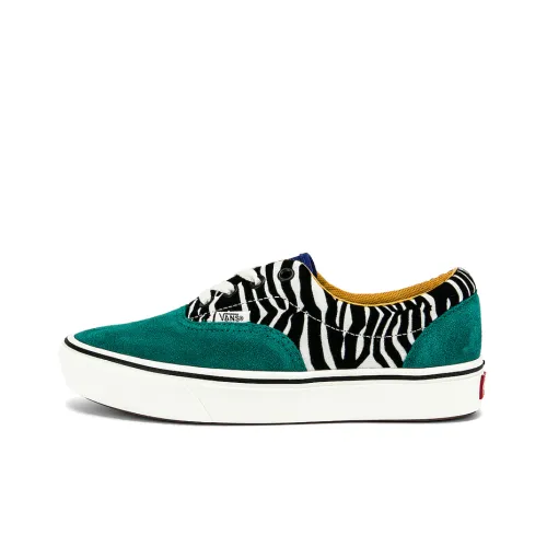 Vans Era Zebra Comfycush Low Top Скейтборд Кроссовки Унисекс Озерный Зеленый