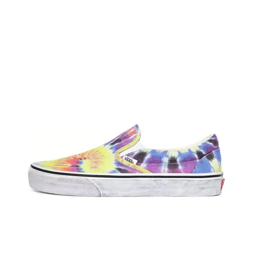 Vans Slip On Series Low Топ Скейтборд Кроссовки Унисекс Фиолетовый Желтый Синий