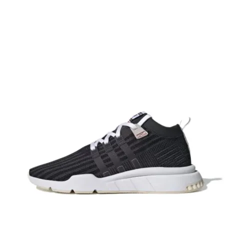 Adidas Originals EQT Bottom Resistant MID Top Casual Unisex Black Gray Adidas Originals EQT Bottom Resistant MID Топ Повседневный Унисекс Черный Серый