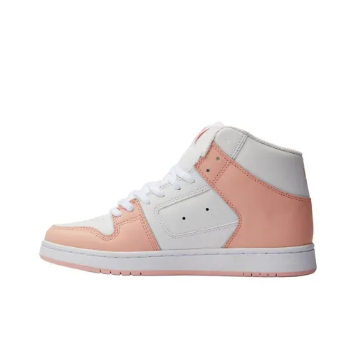 DC Shoes Slip-resistant High Top Скейтборд Кроссовки Женские Белые Розовые