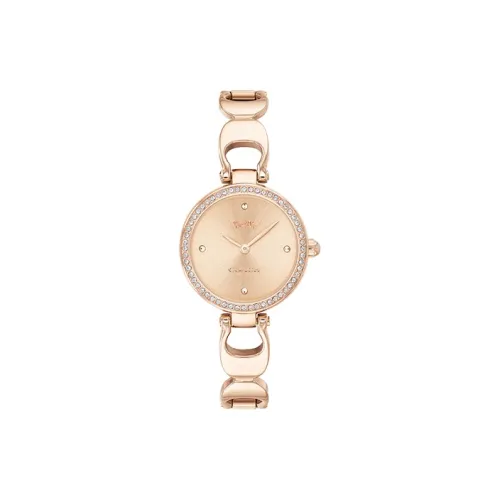 COACH PARK Кварцевые Наручные Часы Стальной Ремешок 26 мм Золотой Циферблат Женские Часы