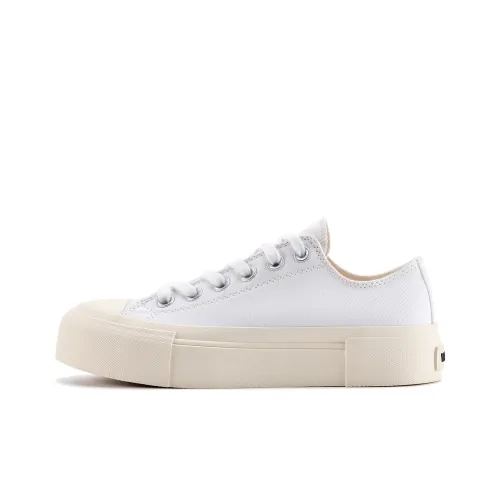 VEEMES Slip-resistant Abrasion-resistant Breathable Увеличивающие высоту Низкие кеды Унисекс Классические Белые