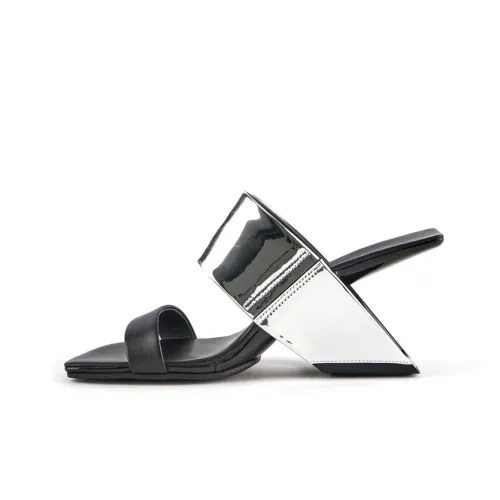 UNITED NUDE Слипоны 8 см Женские Серебряные