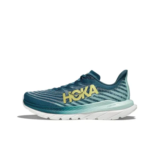 HOKA ONE ONE Mach 5 Амортизация и Дышащий Низкий Топ Беговые кроссовки Унисекс Зеленый