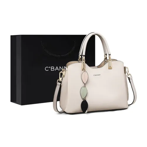 C°BANNER Коровья кожа с синтетической кожей одно плечо сумка женская экрю