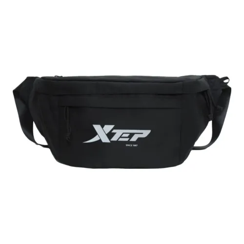 XTEP Полиэстер Сумка через плечо Большая Унисекс Звездный Белый Графитовый Черный