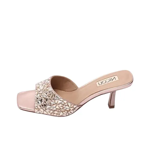 NICOLI Слипоны 7 см Женские Розовые