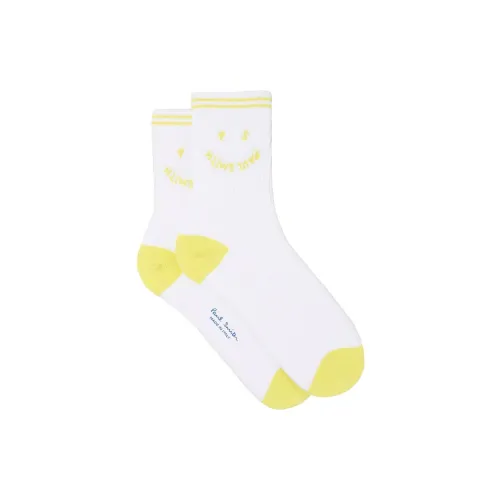 Paul Smith Paul Smith Smiley Series 1 шт Экрю Женские Носки до икры MID