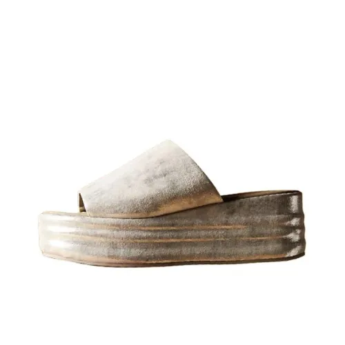 FREE PEOPLE Слипоны 7 см Женские Серебряные