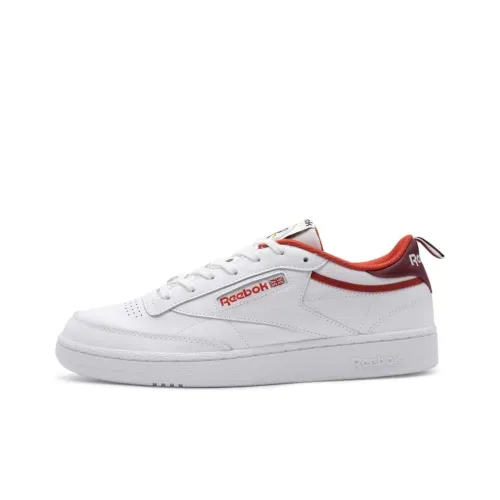 Reebok Club C Series 85 Low Топ Скейтборд Кроссовки Унисекс Темно-красный Белый
