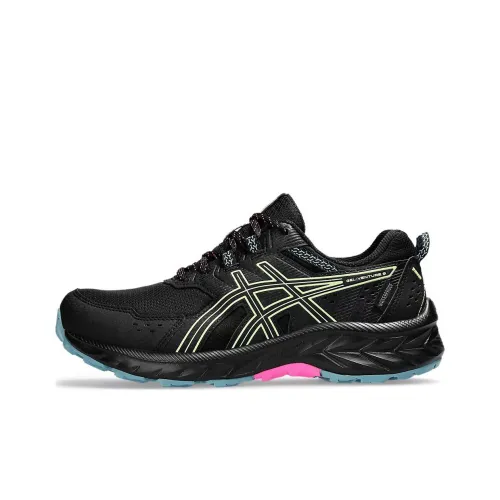 Asics Gel Venture 9 Low Топ Беговые кроссовки Женские Черный Зеленый