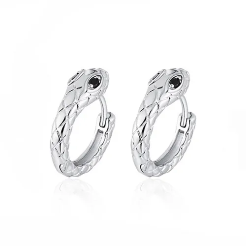 Серьги TIG с цирконием унисекс серебро