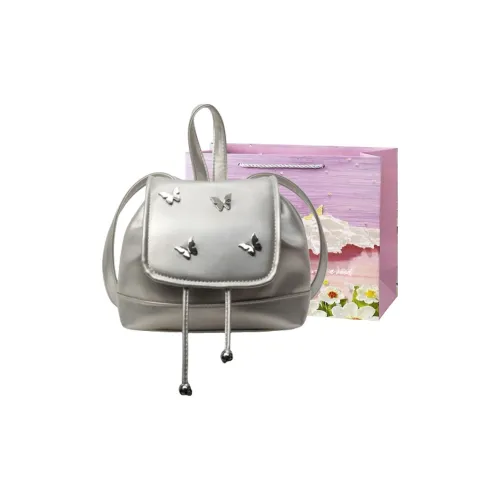 Bansusu ПУ (полиуретан) Carry Рюкзак Стандартный Женские Серебристый Экрю Розовый