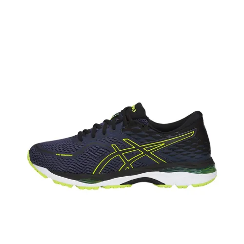 Asics Gel CUMULUS 19 Low Топ Беговые кроссовки Мужские Синий Желтый