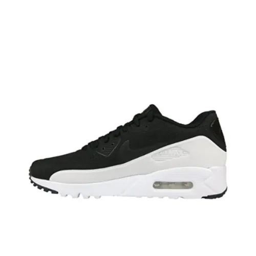 Nike Air Max 90 Устойчивый к истиранию Дышащий Низкий Топ Повседневные Беговые кроссовки Унисекс Черный Белый